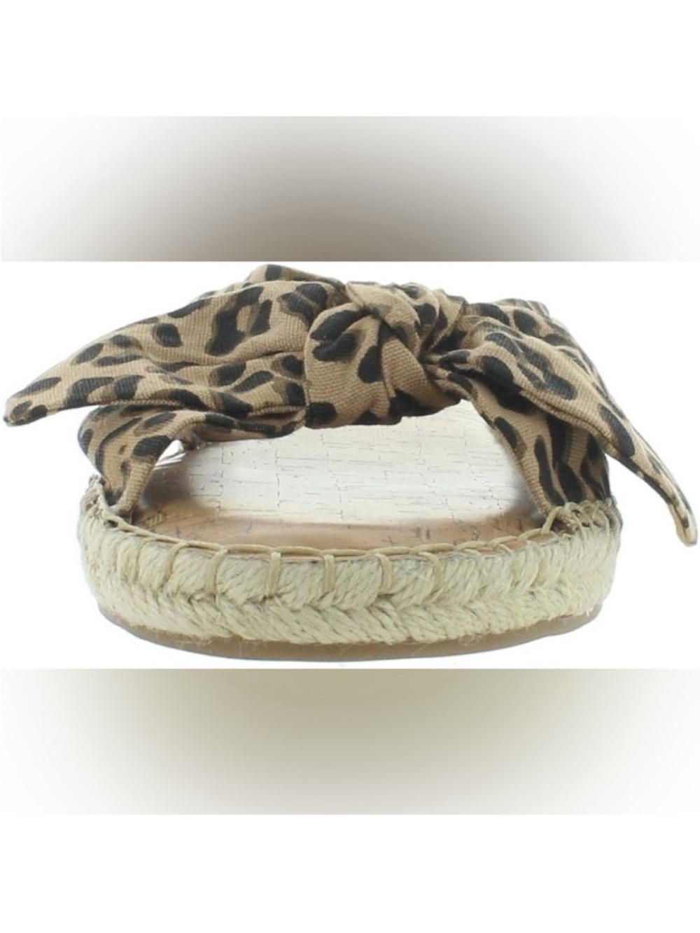 NEW! Nine West Leopard Print Knotted Espadrille Slide - Tan/Black. 6M. - Picture 5 of 11